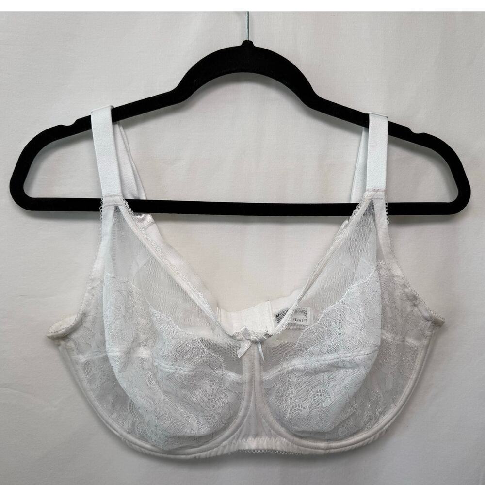 Wacoal Retro Chic Full Figure Underwire Bra White Size 38DDD